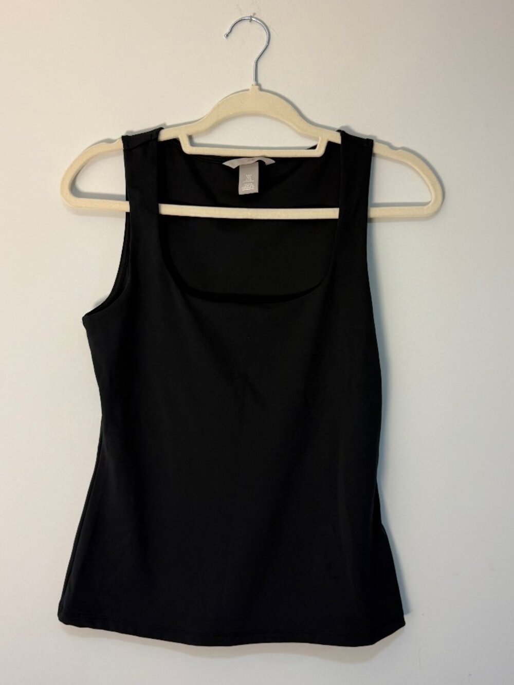H&M Black Square Neck Tank Top Size S